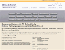 Tablet Screenshot of hoenig-siebert.de